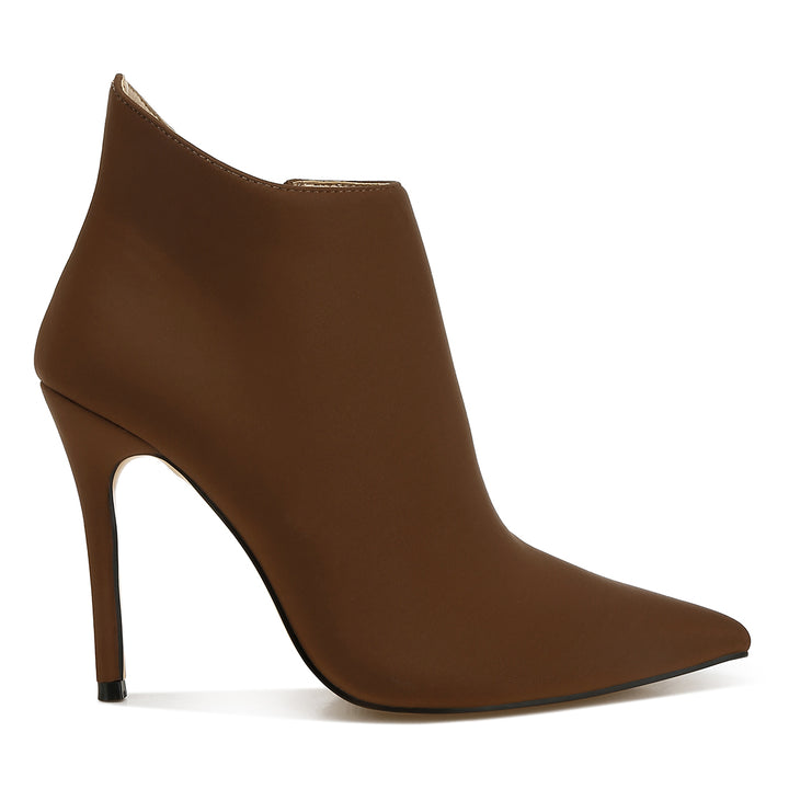 pleather concave cut ankle boots#color_brown