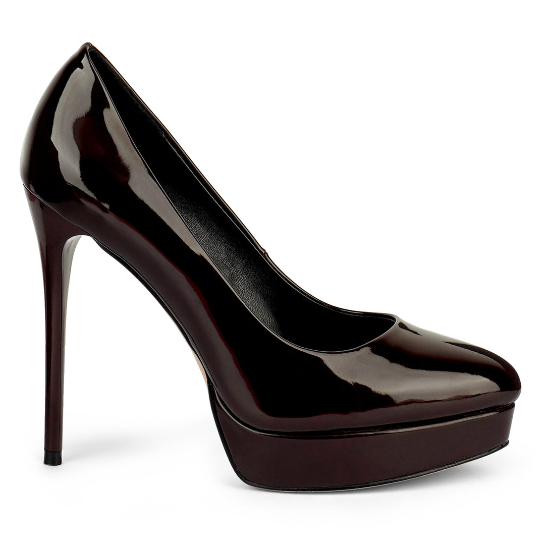 High Heel Dress Shoe In Brown