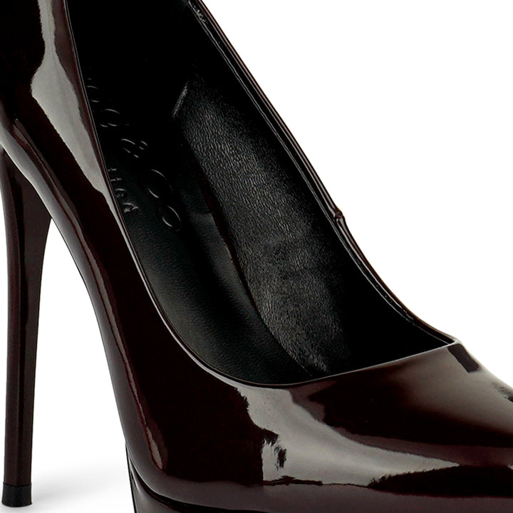 High Heel Dress Shoe In Brown