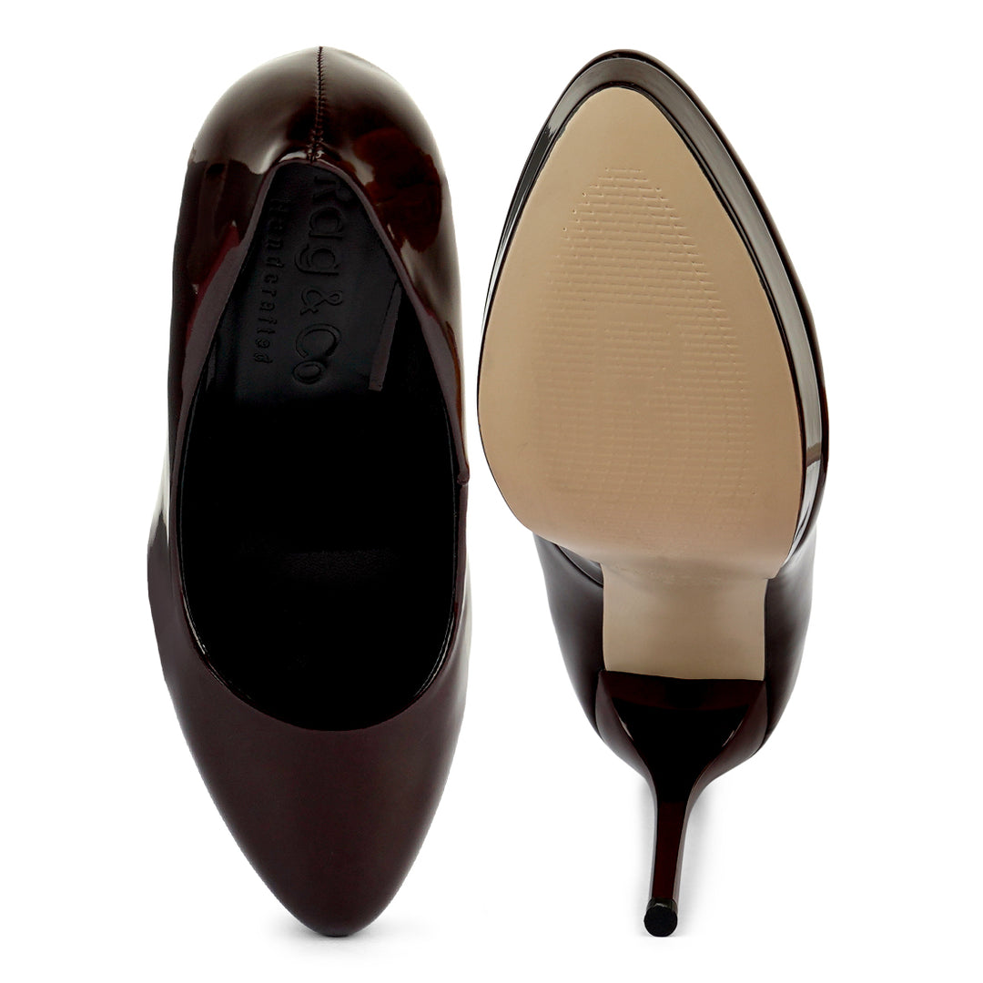 High Heel Dress Shoe In Brown