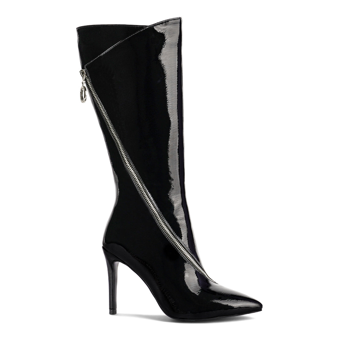 zip around calf boot#color_black