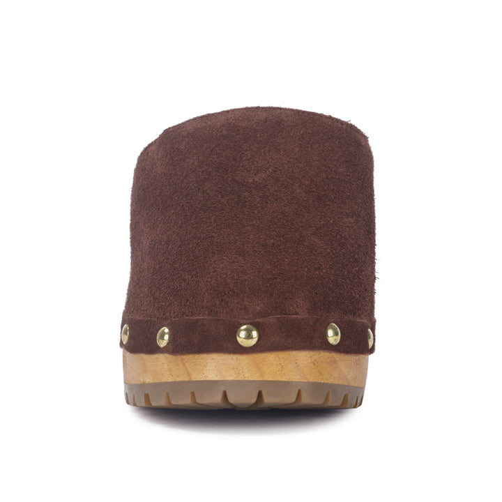 cedrus fine suede studded clogs mules#color_brown