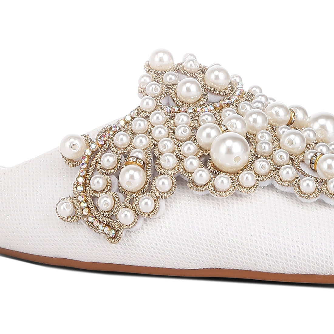 embellished delicate pearl mules#color_white
