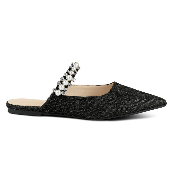 women mary jane cut-out embellished mules#color_black