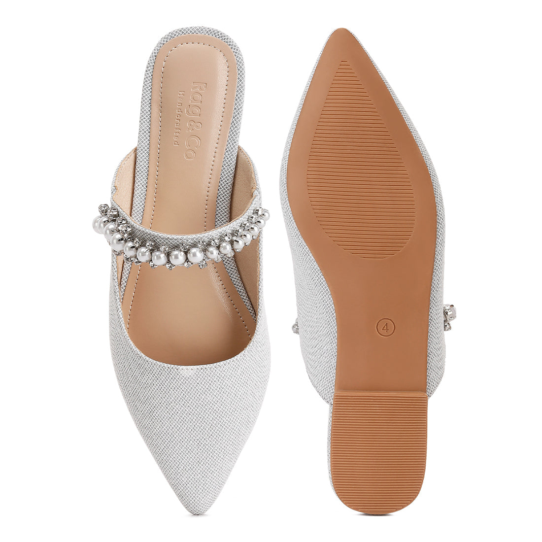mary jane cut out embellished mules#color_silver