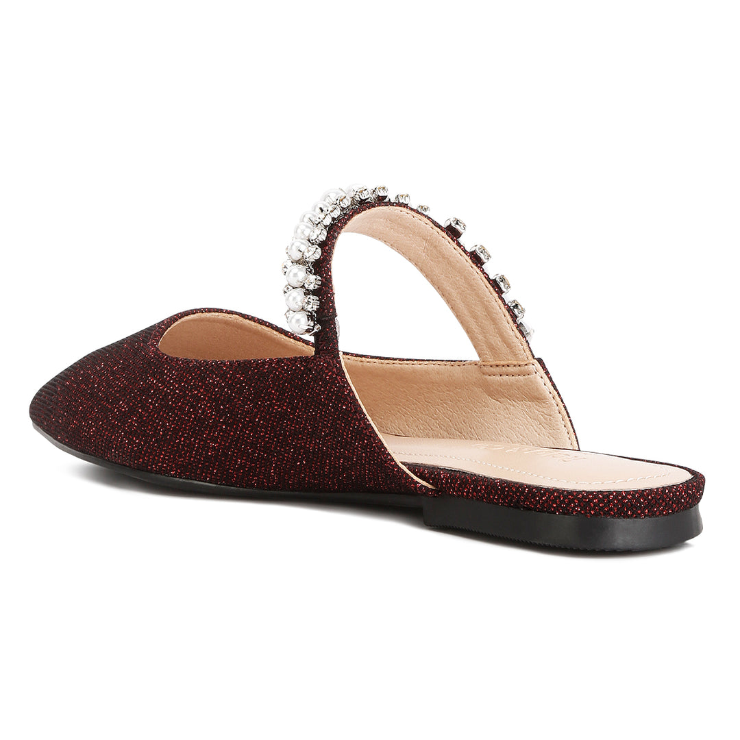 women mary jane cut-out embellished mules#color_burgundy