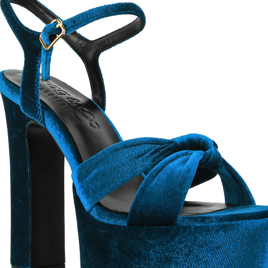 Royal blue high heel sandals sales
