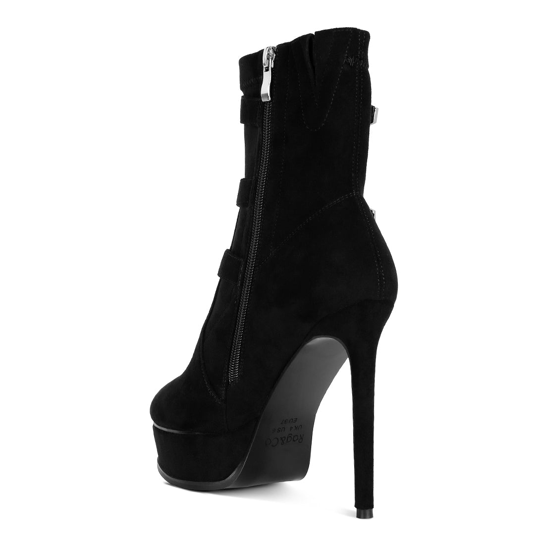 high platform stiletto ankle boots#color_black