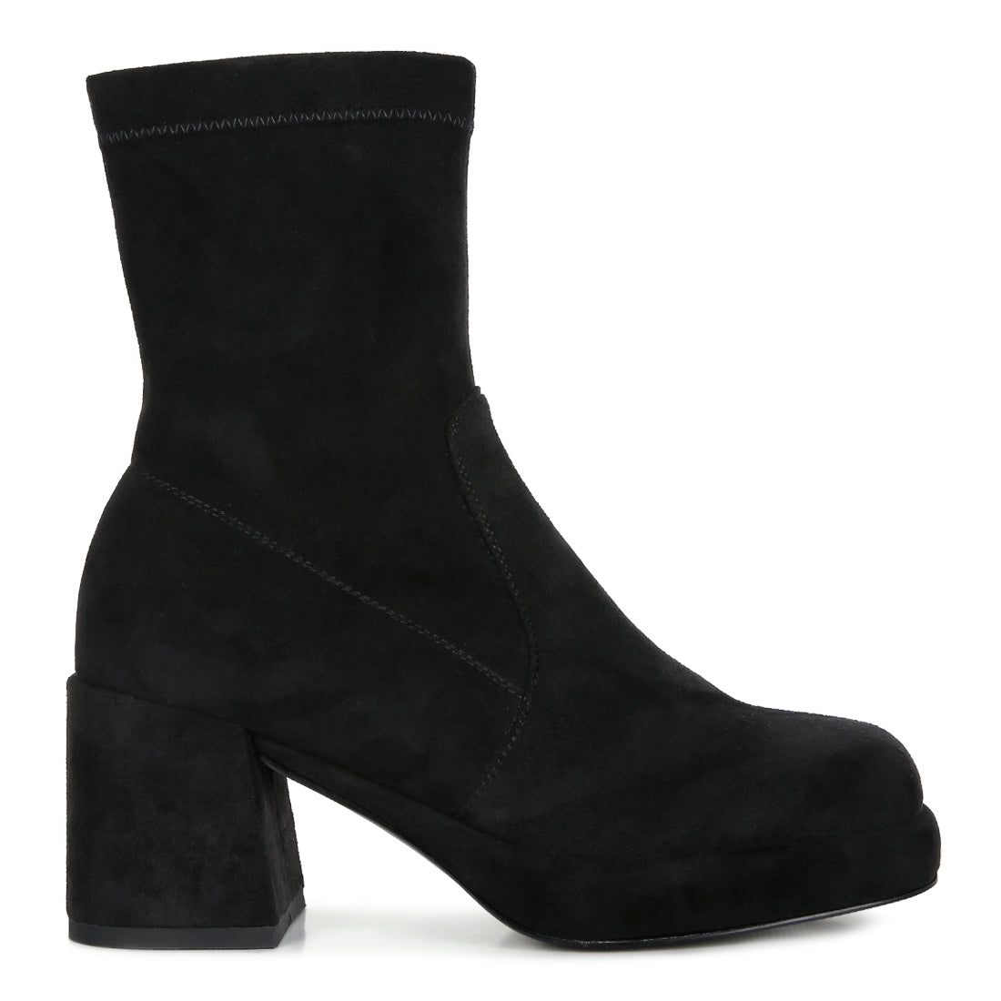 stretch suede ankle boots#color_black
