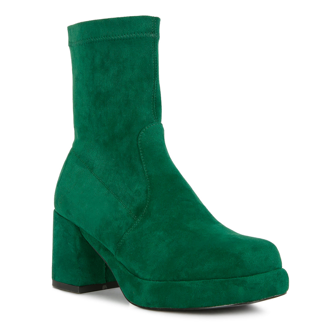 stretch suede ankle boots#color_green
