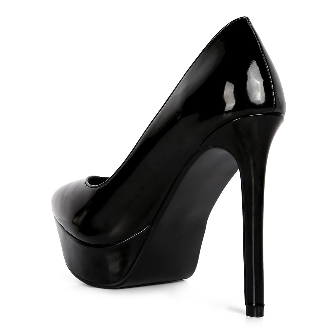 patent stiletto sandals#color_black