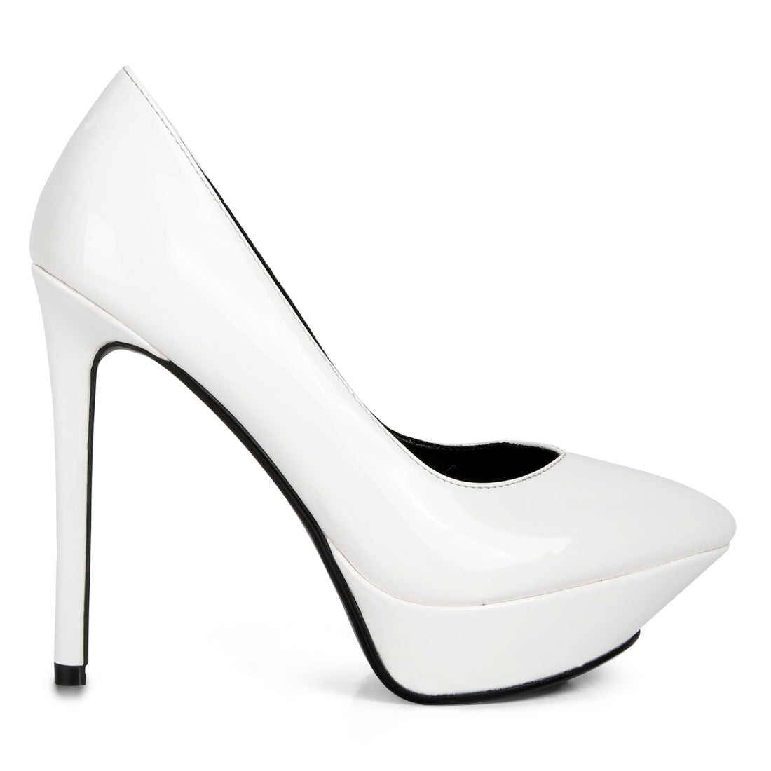 patent stiletto sandals#color_white