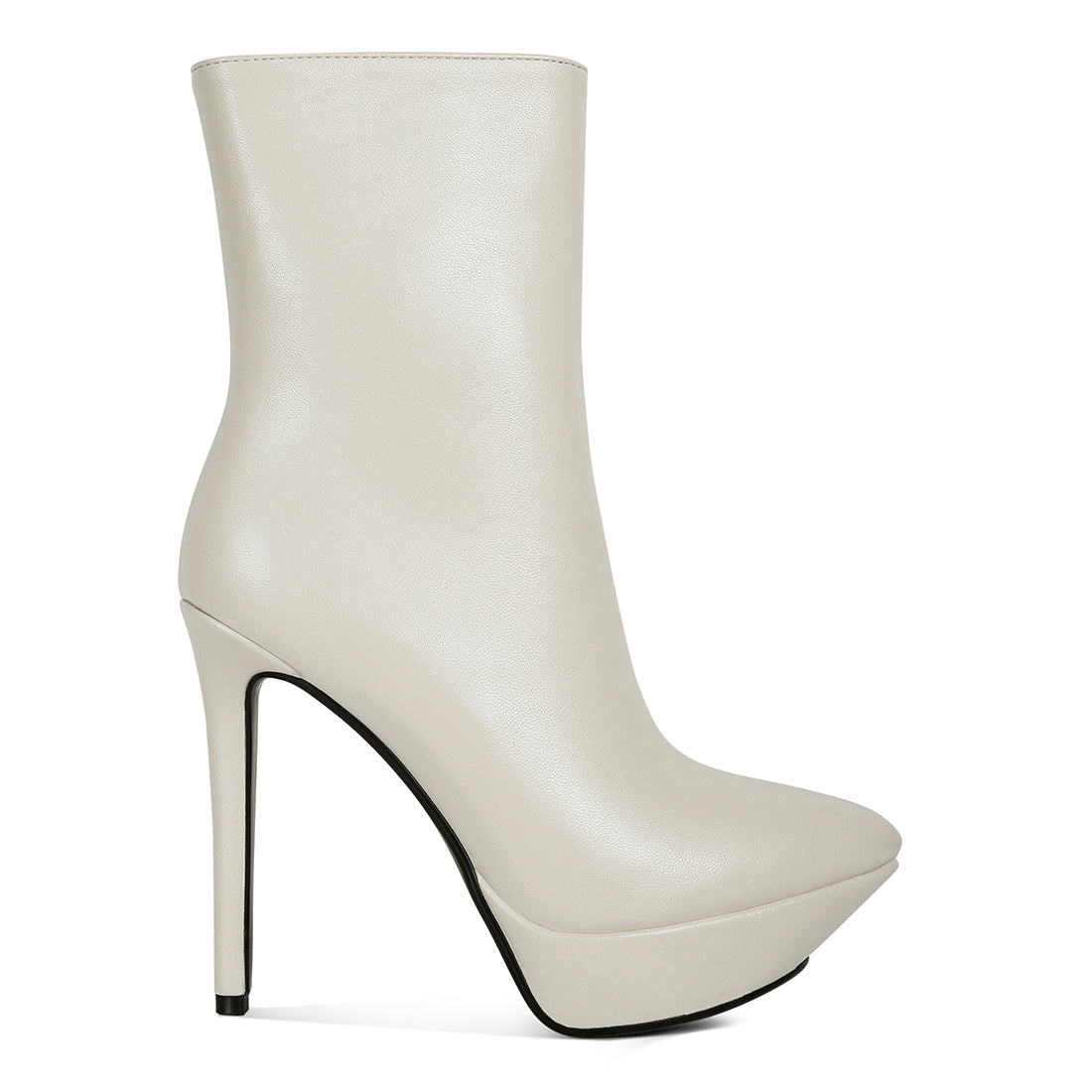 High heeled ankle boot#color_beige