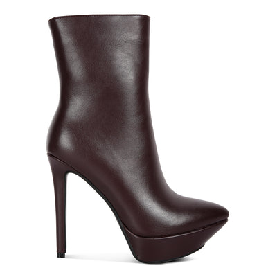 High heeled ankle boot#color_burgundy