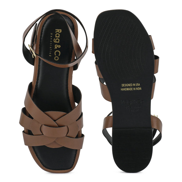 ashton flat ankle strap sandals#color_tan