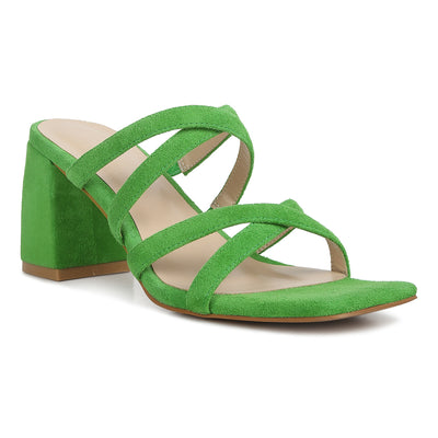 strappy casual block heel sandals#color_green