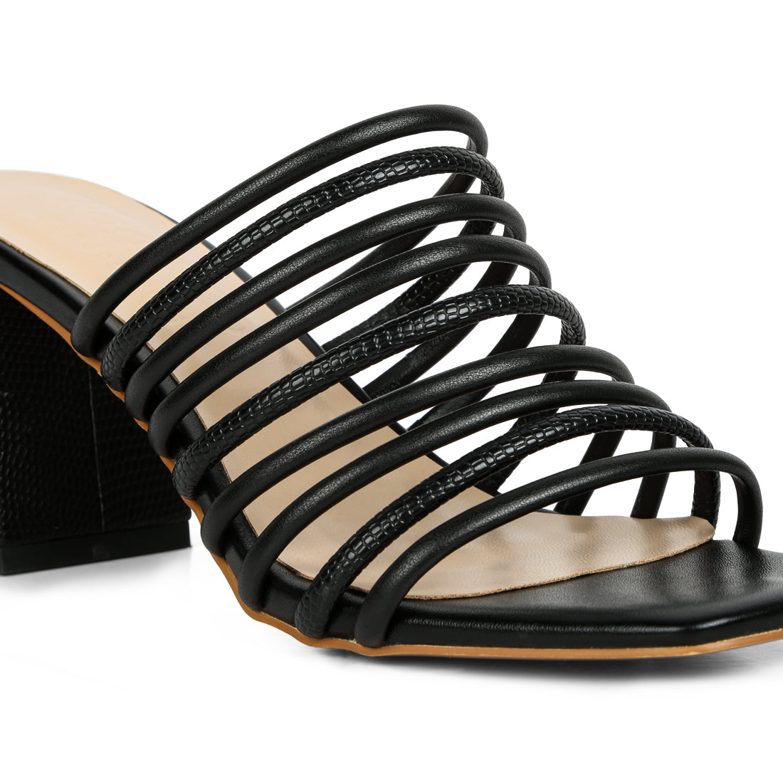 strappy slip on sandals#color_black