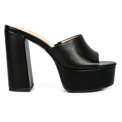 open toe high block heel sandals#color_black