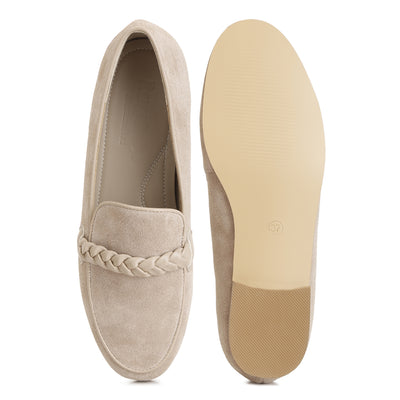 braided detail loafers#color_sand