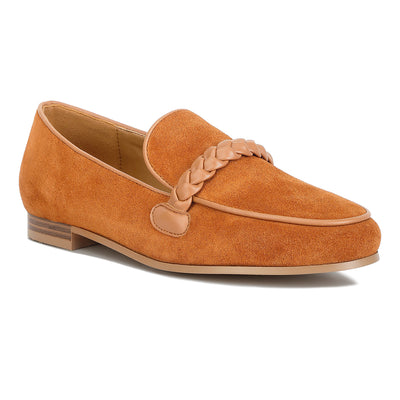 braided detail loafers#color_tan