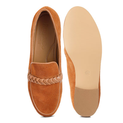 braided detail loafers#color_tan