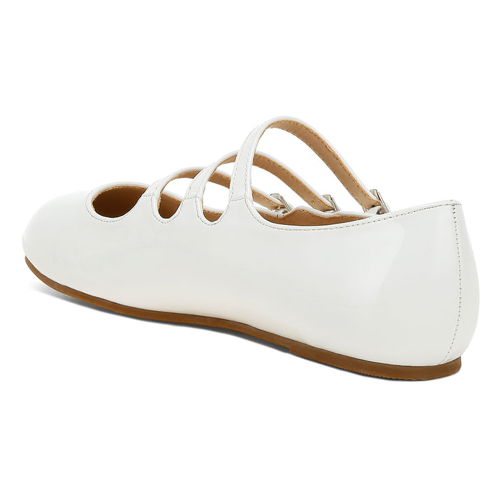 triple strap mary jane sandals
#color_white