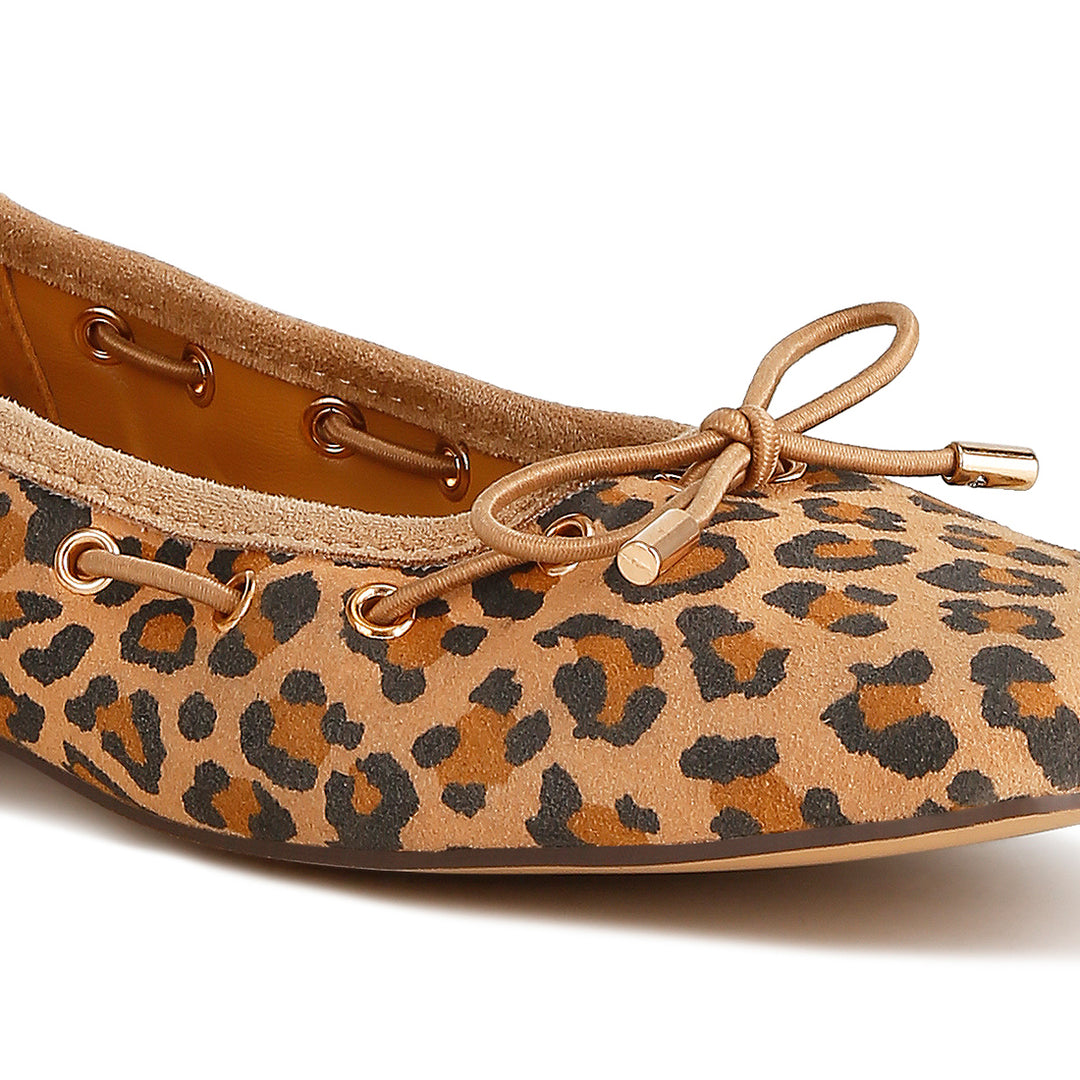 leopard drawstring bow ballerinas
#color_leopard