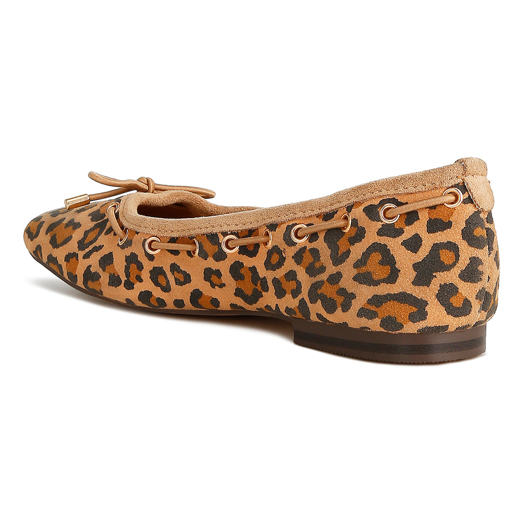 leopard drawstring bow ballerinas
#color_leopard