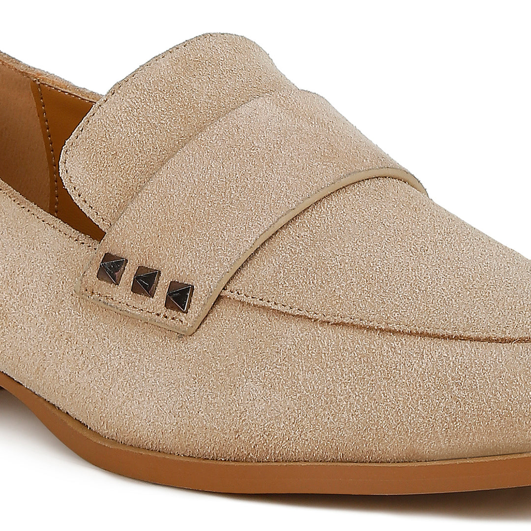 studded suede loafers#color_sand