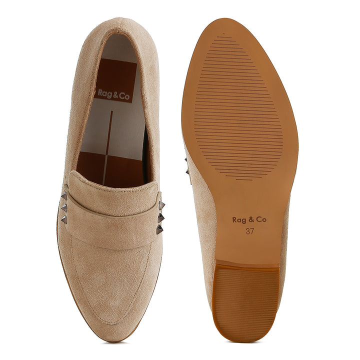 studded suede loafers#color_sand