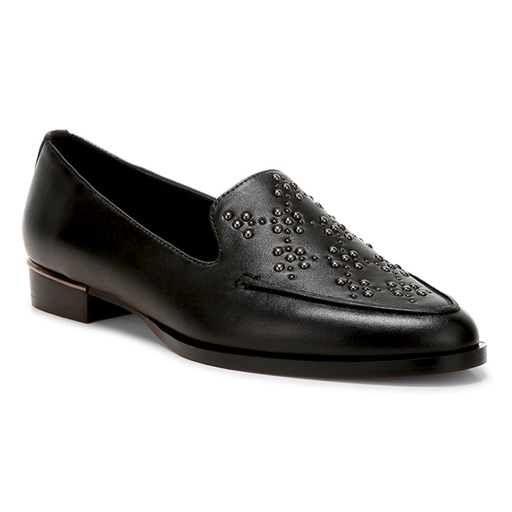 studded genuine leather loafers
#color_black