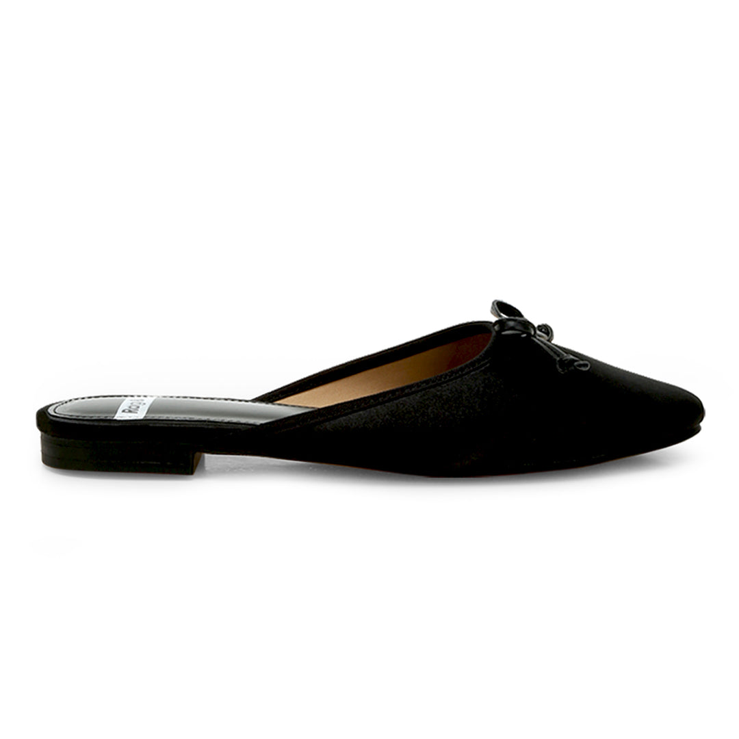 satin bow detail mules#color_black