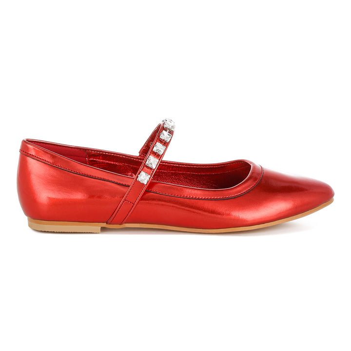 metallic mary jane ballerinas
#color_red