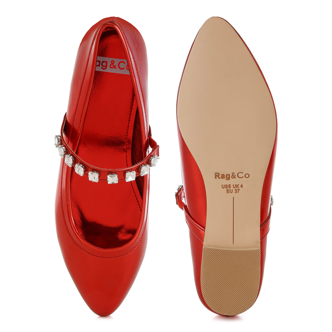 metallic mary jane ballerinas
#color_red