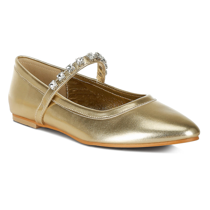 metallic mary jane ballerinas
#color_gold