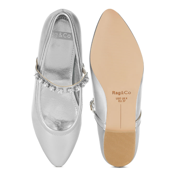 metallic mary jane ballerinas
#color_silver