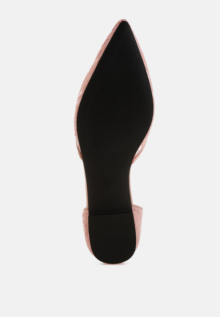 women pearl & rhinestone strap flat sandals#color_blush