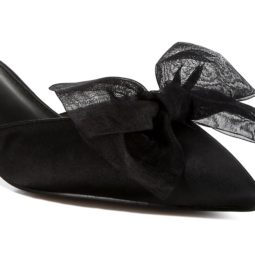 bow detail satin sandals#color_black