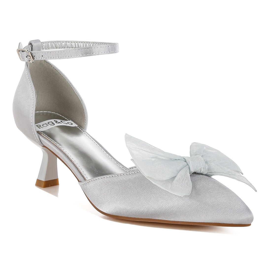 bow detail satin sandals#color_silver