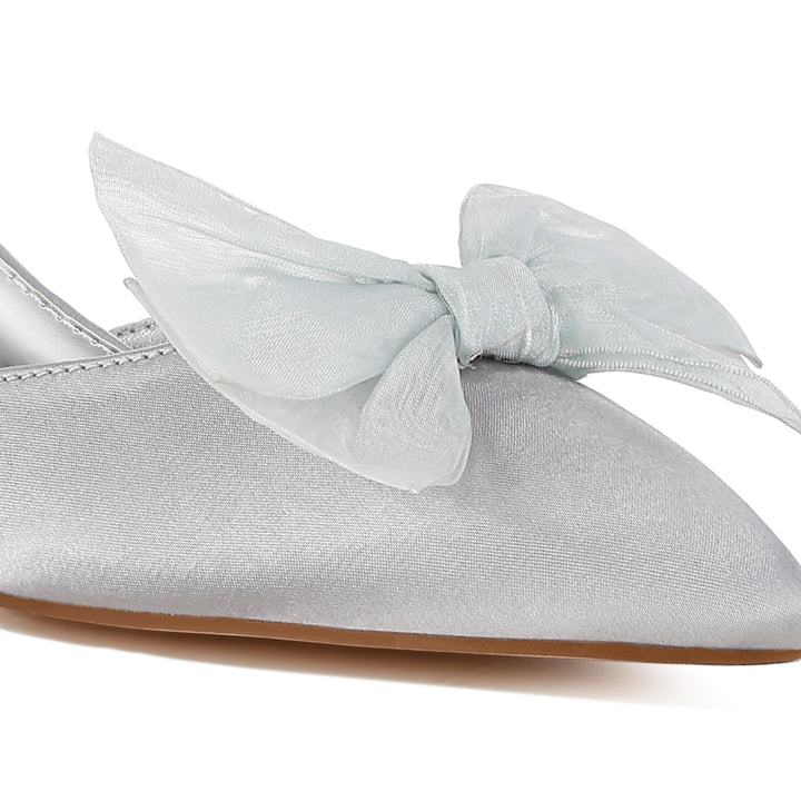 bow detail satin sandals#color_silver
