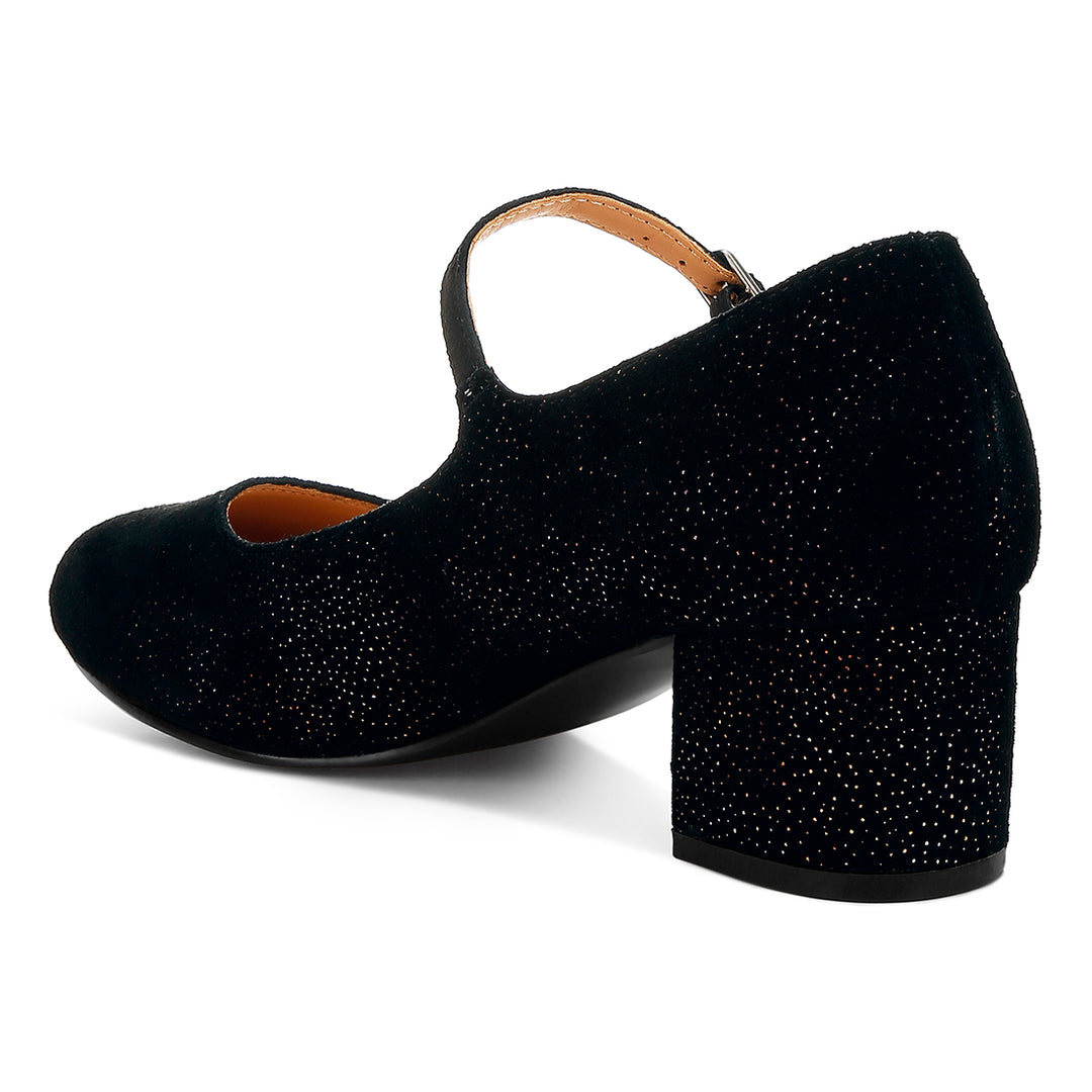 shimmer suede mary jane sandals
#color_black