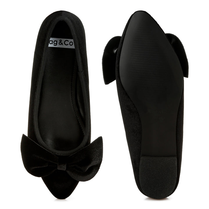 velvet bow detail ballerinas
#color_black