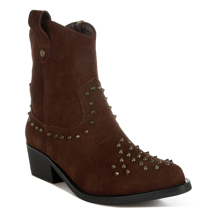 embellished studs cowboy boots#color_brown