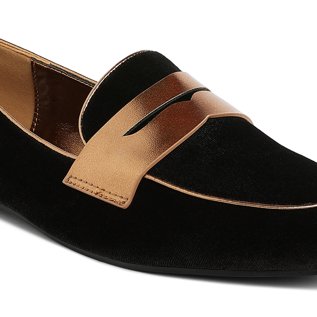 penny strap velvet loafers#color_black