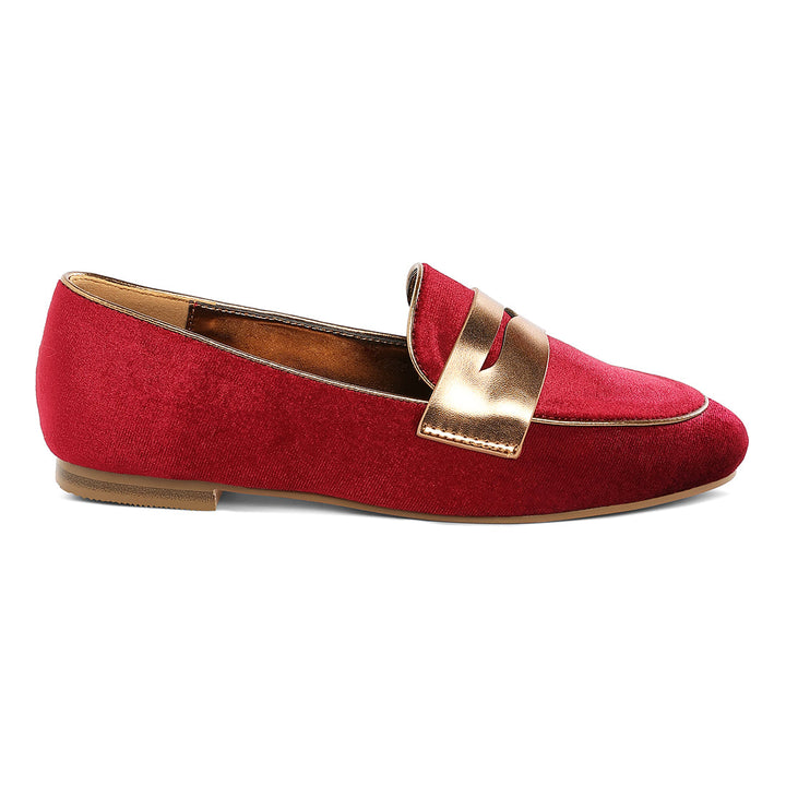 penny strap velvet loafers#color_burgundy
