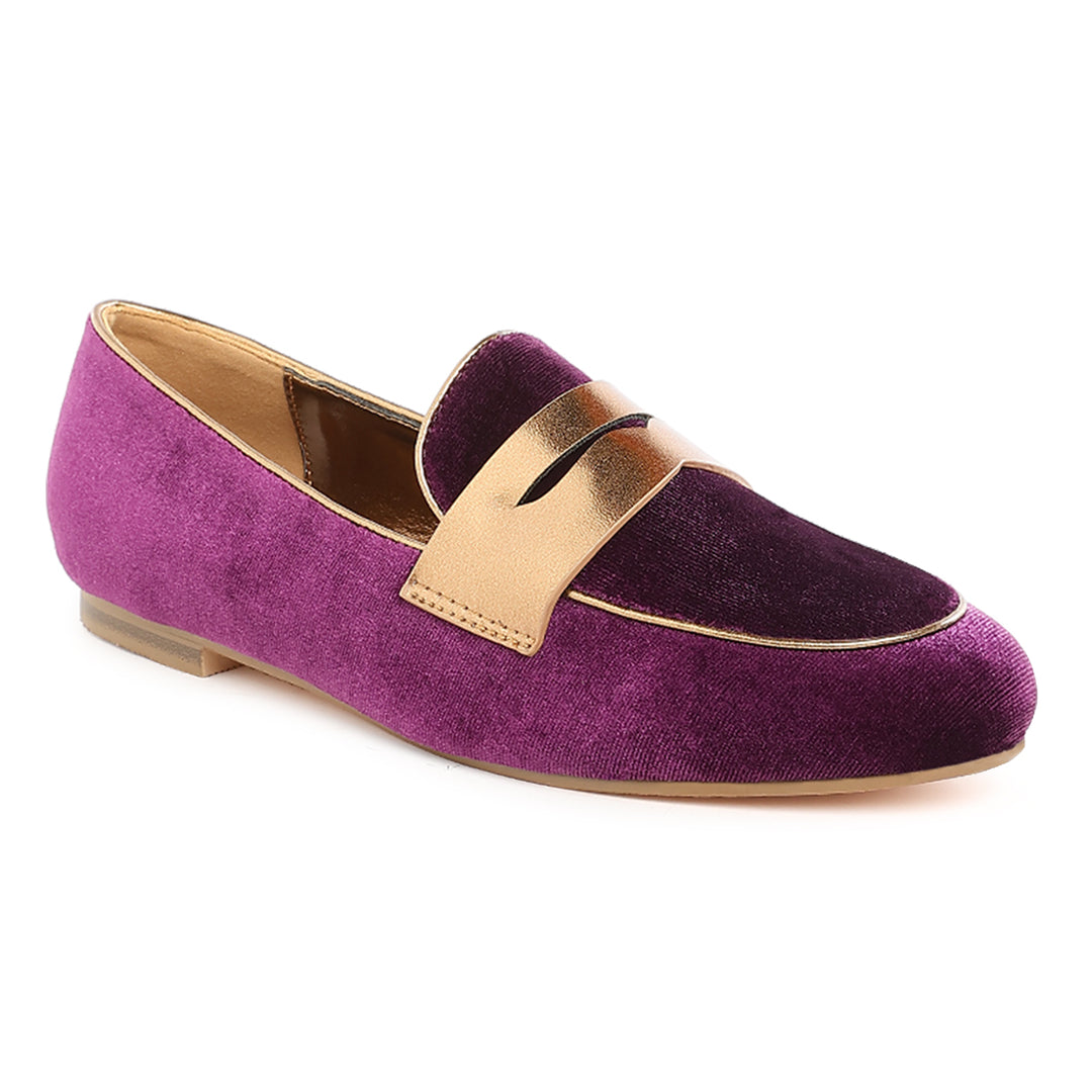 penny strap velvet loafers#color_purple