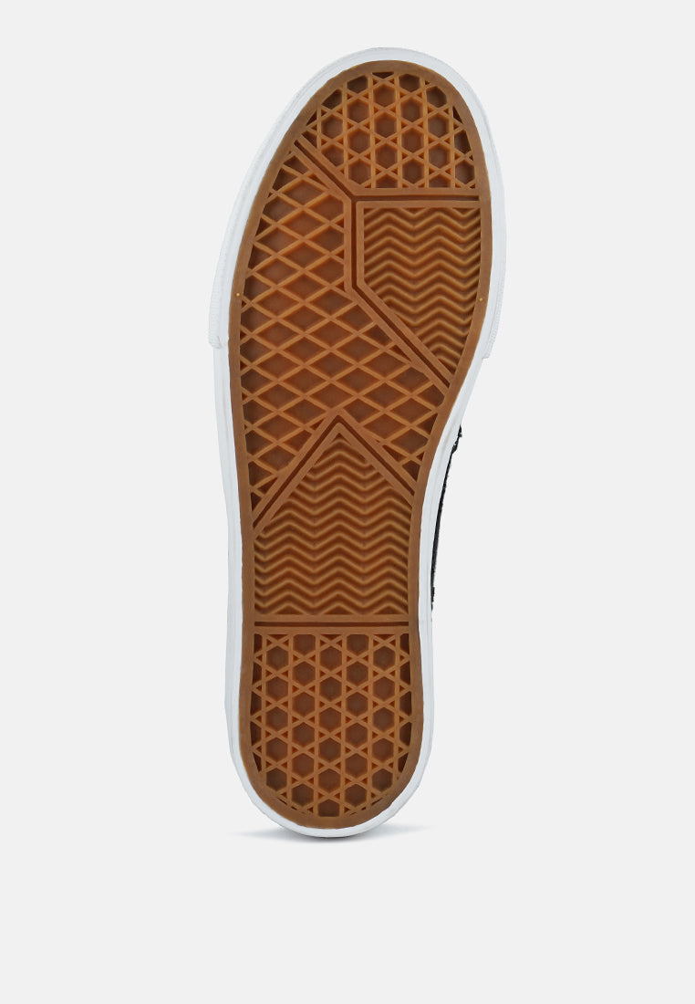 Women Raw Trim Solid Canvas Sneakers