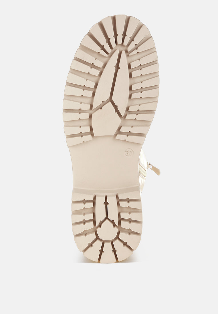 women rhinestone jewelled chunky boots#color_beige