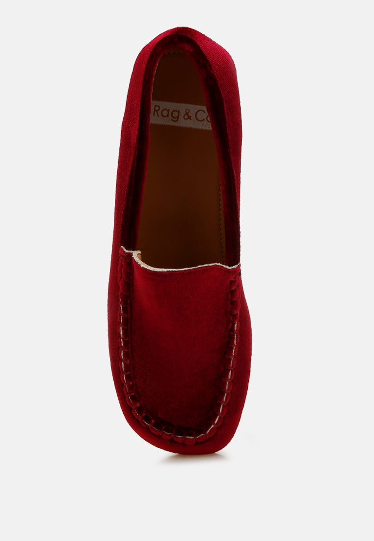 women velvet flat loafers#color_burgundy