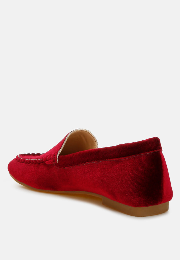 women velvet flat loafers#color_burgundy